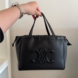 SOLD - CELINE SMALL CABAS DRAWSTRING CUIR TRIOMPHE IN GRAINED CALFSKIN